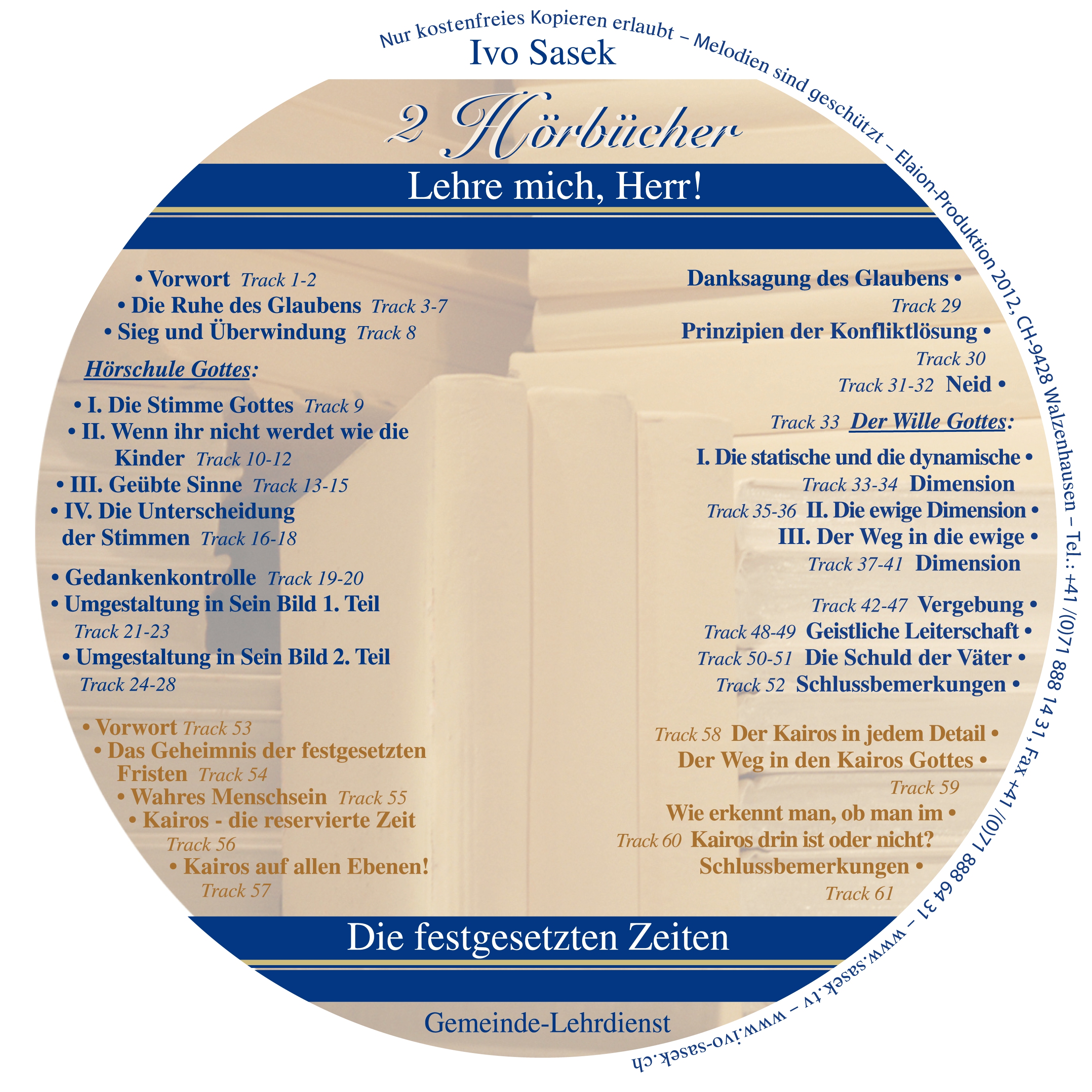 Label – Lehre mich Herr, festgesetzte Zeiten – Titelbild